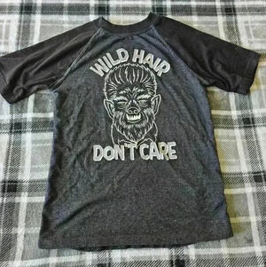 Celebrate Halloween 8,  black and gray werewolf shirt 60% cotton 40% polyester